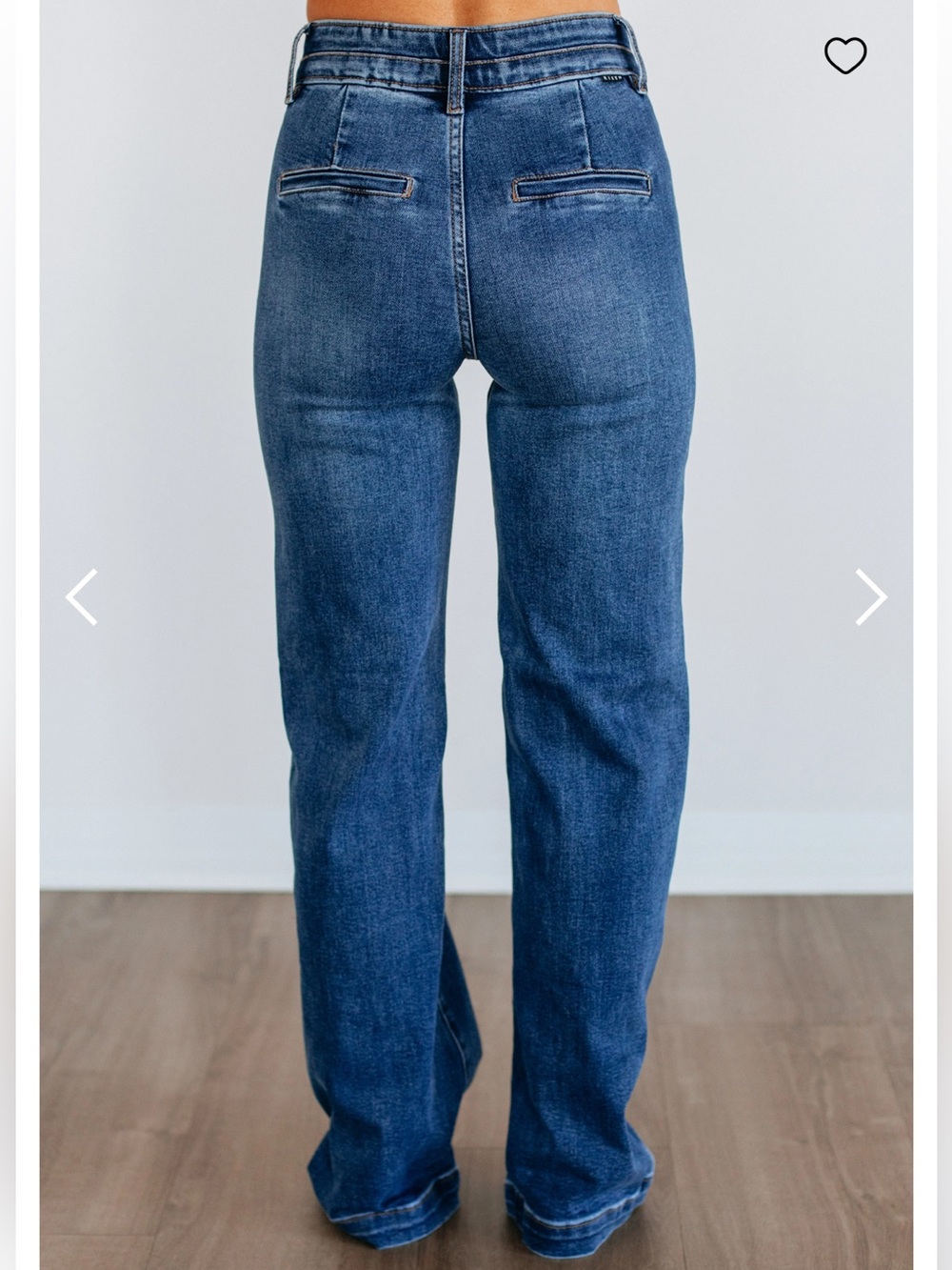 Kancan Double Button High Rise Flare  Jeans - Picture 2 of 12